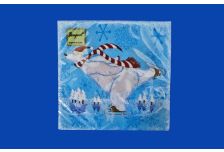 НГ Салфетки 33х33, 20 шт,2 сл. БОГЕТ (15 уп) НГ ДЕД МОРОЗ И МЕДВЕДЬ