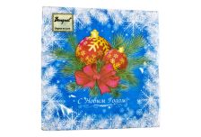 НГ Салфетки 33х33, 20 шт,3 сл. Art Bouquet (12 уп) НГ НОВОГОДНИЕ ШАРЫ НА КРАСНОМ