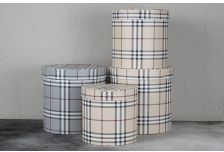 Набор подарочных коробок 1/3 шт ЦИЛИНДР  СРЕД. КЛЕТКА