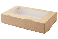 НЕПЛАСТИК Контейнер универсальный FoodToGo 200*120*40 мм с окном 1000 мл. (250шт)