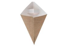 НЕПЛАСТИК Конус для картофеля фри с соусником 80*200 (300шт.)