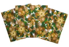 НГ Салфетки 33х33, 18 шт,3 сл. PLUSHE (34 уп) НГ ЕЛОЧНЫЕ ИГРУШКИ