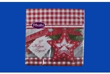 НГ Салфетки 33х33, 18 шт,3 сл. PLUSHE (34 уп) НГ ЗВЕЗДА