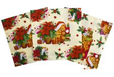 НГ Салфетки 33х33, 15 шт,2 сл. PLUSHE (30 уп) НГ ПОДАРОЧНЫЙ МЕДВЕЖОНОК