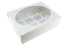 ОСК/OSQ Короб под маффины ECO MUF 12шт БЕЛЫЙ окно 330х250х100 (100шт)