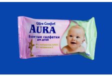 Салфетки влажные АУРА Ультра комфорт (15шт) (110уп)
