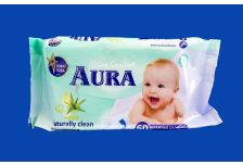 Салфетки влажные АУРА детские (60шт)  (24уп)