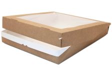 НЕПЛАСТИК Контейнер универсальный FoodToGo 260*260*40 мм с окном 2500 мл. (100шт)