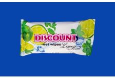 Салфетки влажные Озон/Дисконт (15шт)  Мята и Лайм (120)