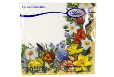 Салфетки 33х33 3- слойн. (МАРИО) 20л/20уп Пасхальные цветы