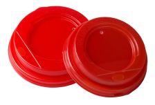 Крышка для стак. Виридо д.80мм (0,250л) красная (10уп х 100шт) (1000шт)