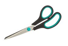 Канц Ножницы Attache 195мм с пласт. прорезин. ручкой биризовый/черный (10шт)