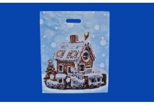 Пакет выруб  НГ Тико 45х38 Пряничный домик NEW  /10уп х 50шт/ (500шт) ламин.