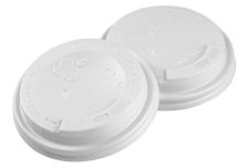 Крышка для стак. АгроЭкоДом  д.90мм (0,300/0,350л)  белая  (10уп х 100) (1000шт)