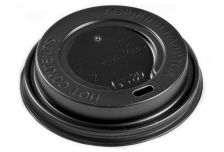 Крышка для стак. АгроЭкоДом  д.90мм (0,300/0,350л)  черная  (10уп х 100) (1000шт)