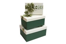 Набор подарочных коробок  1/3 ПРЯМОУГ. С СЕРДЦАМИ