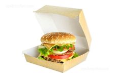 НЕПЛАСТИК Коробка для гамбургера М, картон, 100*100*60мм (300шт)