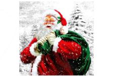 НГ Салфетки 33х33, 18 шт,3 сл. PLUSHE (34 уп) НГ ДЕДУШКА МОРОЗ