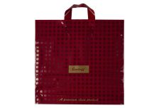 Пакет петля  Серикоф 40х40 Подарочный премиум красный/16уп х 25шт/ ПВД 95мкм (400шт) петля