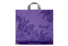 Пакет петля  Серикоф 40х40 Розы фиолетовые/16уп х 25шт/ ПВД 95мкм (400шт) петля