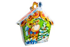 Подарочная упаковка 1500г НГ  ИЗБУШКА СИМВОЛ  (200шт) Символ бык