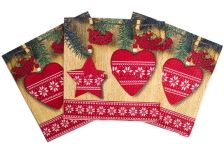 НГ Салфетки 33х33, 15 шт,2 сл. PLUSHE (30 уп) НГ ИГРУШКИ С ВЫШИВКОЙ