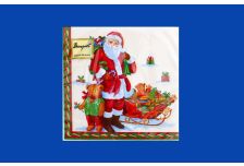 НГ Салфетки 33х33, 20 шт,2 сл. БОГЕТ (15 уп) НГ ДЕД МОРОЗ С ПОДАРКАМИ