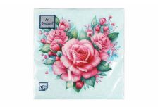 Салфетки 33х33 3 - слойн. Art Bouquet 20 шт (12 уп) Сердце из роз