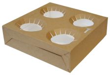 ОСК держатель картонный для 4-х стаканов Cupholder FAMILY 180х180х50 (250шт)