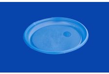 Тарелка  д 165 ИнтроПластика СИНЯЯ /24уп * 100шт/ (2400 шт)