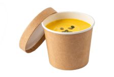 ОСК супница Round Bowl   400 ДНО+картонная крышка д100(77)х85мм (300шт). Вместимость 365мл