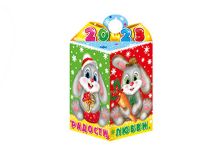 Подарочная упаковка 1000г НГ  ЗАЙЧАТА  (150шт) Символ Заяц