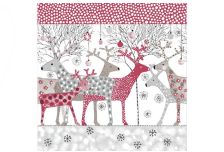 НГ Салфетки 33х33, 20 шт,3 сл. БОГЕТ (12 уп) НГ НОВОГОДНИЕ ОЛЕНИ