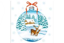 НГ Салфетки 33х33, 20 шт,3 сл. БОГЕТ (12 уп) НГ НОВОГОДНИЙ ШАР