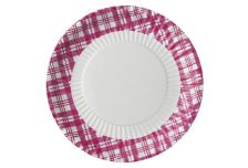 Бум тарелка Marin д.180мм Клетка красная /14уп * 50шт/ (700шт)