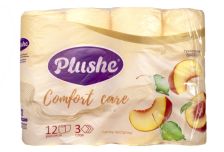 Туалетная бумага PLUSHE Comfort Сare 3-х сл. 16м (12рул) Персик   (12уп)