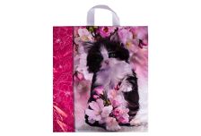 Пакет петля  Тико 40х44 Котенок в цветах /10уп х 50шт/ ПВД 40мкм (500шт) петля