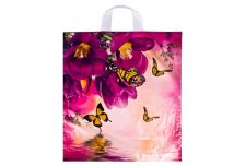 Пакет петля  Тико 40х44 Тропический вечер /10уп х 50шт/ ПВД 40мкм (500шт) петля