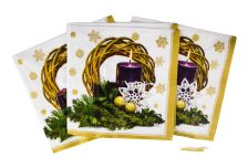 НГ Салфетки 33х33 3-х сл. (МАРИО) 20 л/20шт 