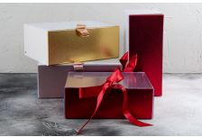 Набор подарочных коробок 1/2 шт ПРЯМОУГ. ПРОЗРАЧНЫМ ВЕРХОМ ИЗ ОРГСТЕКЛА