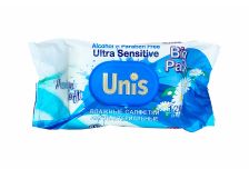 Салфетки влажные Unis (120шт) Универсальные для всей семьи с Ромашкой (12уп) клапан