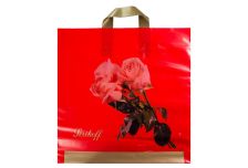 Пакет петля  Серикоф 40х40 Букет  красный/20уп х 25шт/ ПВД 95мкм (500шт) петл