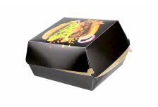 Фастфуд короб гамбургер М 102*102*65 Black FOOD (КБ) /9уп*50шт/ (450 шт)