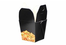 Фастфуд короб вок/лапша М (70*70низ) (90*90верх) h90мм/460мл Black FOOD (КБ) /7уп*90шт/ (630 шт)