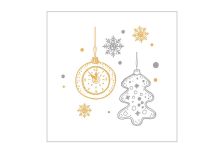 НГ Салфетки 24х24, 50 шт,1 сл. ЛИЛИЯ (72 уп) НГ ПЯТЬ МИНУТ