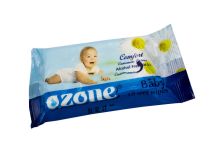 Салфетки влажные Озон/Дисконт (15шт) Детские/Ромашка/для детей (120)