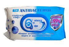 Салфетки влажные ОЗ (72шт) Антибактериальная со спиртом (12уп) клапан