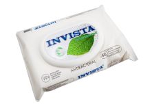 Салфетки влажные INVISTA (48шт) Антибактериальные. Биоразлагаемые (16уп) клапан