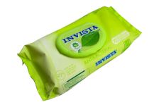 Салфетки влажные INVISTA (72шт) Антибактериальные. Биоразлагаемые (12уп) клапан