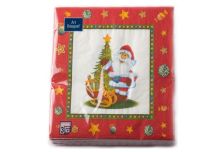 НГ Салфетки 33х33, 20 шт,3 сл. БОГЕТ (12 уп) НГ ВЕСЕЛЫЙ ДЕДУШКА